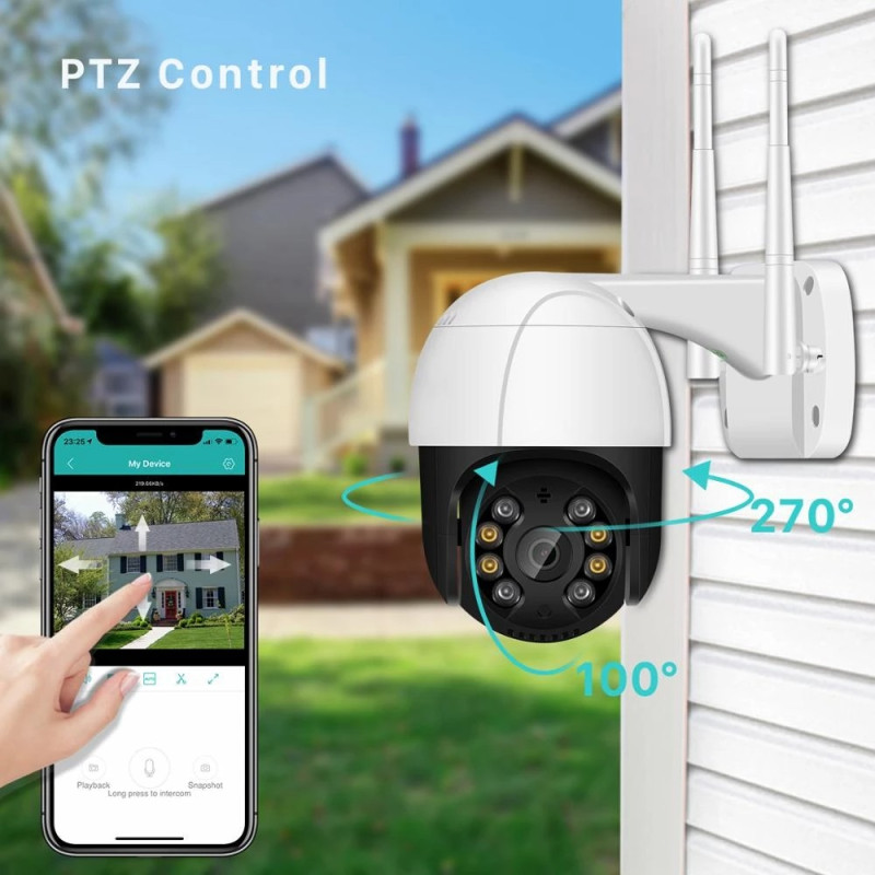 Камера відеоспостереження вулична PTZ WiFi Outdoor Camera ICSEE 3MP Білий