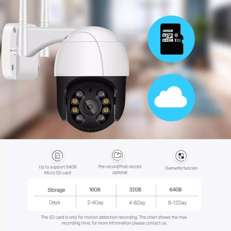 Камера відеоспостереження вулична PTZ WiFi Outdoor Camera ICSEE 3MP Білий