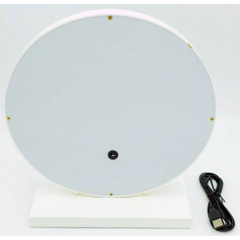 Настільне дзеркало для макіяжу Full Reflect LY-98 з LED підсвічуванням від USB та підставкою кругле White