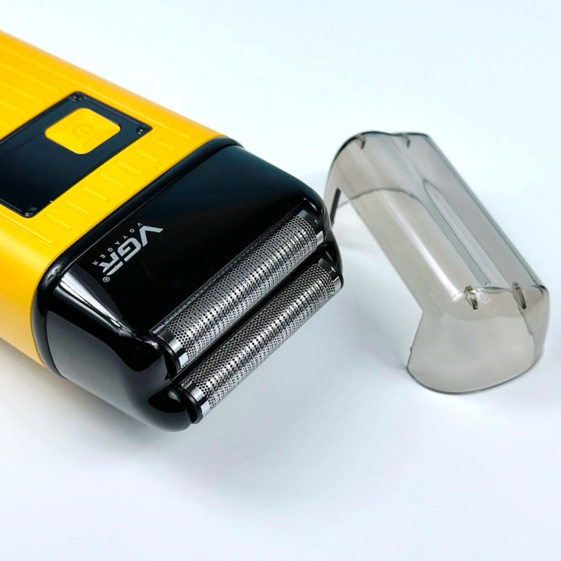 Акумуляторна електробритва для гоління шейвер для чоловіків з подвійне лезо, 2 насадки VGR (V-357 Orange)