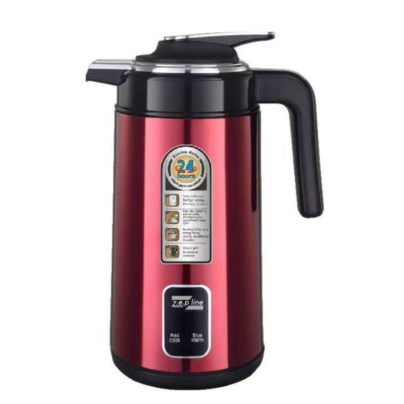 Термос електричний з індикатором температури на 1.5 літри із нержавіючої сталі 2200Вт Zepline ZP-106 Red Термос електричний з індикатором температури на 1.5 літри із нержавіючої сталі 2200Вт Zepline ZP-106 Red