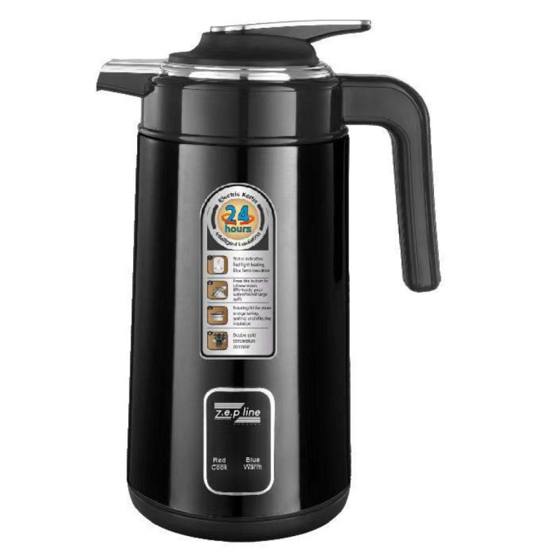 Термос електричний з індикатором температури на 1.5 літри із нержавіючої сталі 2200Вт Zepline ZP-106 Black Термос електричний з індикатором температури на 1.5 літри із нержавіючої сталі 2200Вт Zepline ZP-106 Black