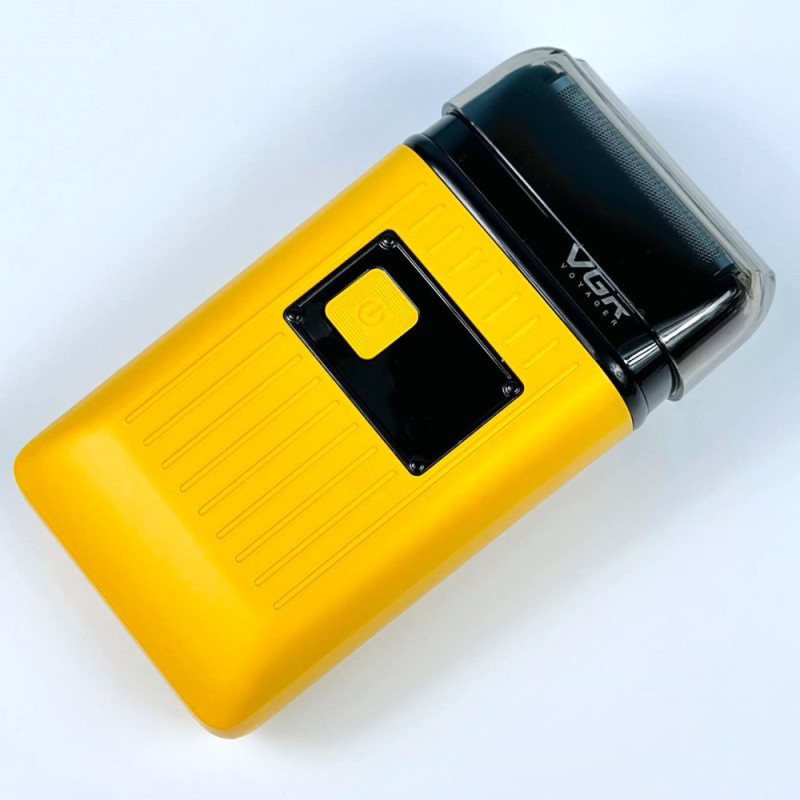 Акумуляторна електробритва для гоління шейвер для чоловіків з подвійне лезо, 2 насадки VGR (V-357 Orange)