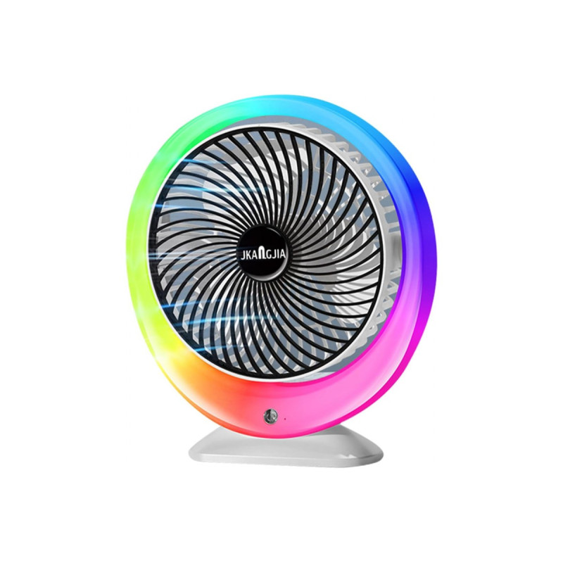Вентилятор з зволожувачем повітря з LED підсвіткою TYPE-C на акумуляторі Mini Fan MF-2183 RGB