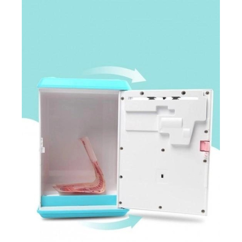 Дитяча сейф-скарбничка інтерактивна з кодовим замком та імітатором відбитка пальців Azure Дитяча сейф-скарбничка інтерактивна з кодовим замком та імітатором відбитка пальців Azure