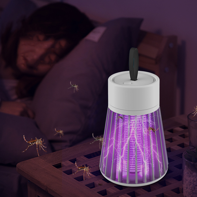 Пастка для комарів та комах з електричним струмом Electric Shock Mosquito Lamp 1207 White