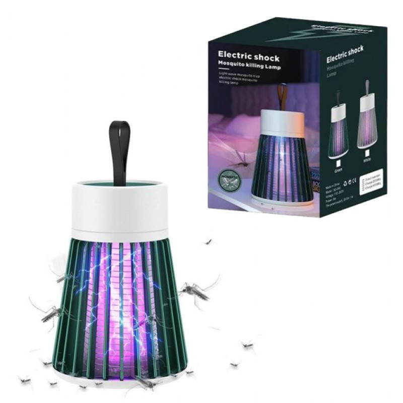 Пастка для комарів та комах з електричним струмом Electric Shock Mosquito Lamp 1207 White