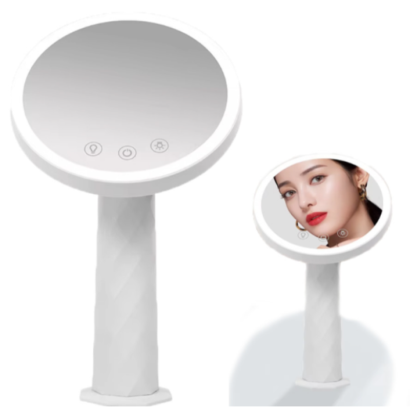 Дзеркало-нічник кругле поворотне Magic Mirror з LED підсвічуванням SM-1126 White