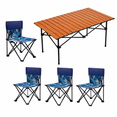 Комплект складаний стіл для пікніку із 4 стільцями Easy Camping EC-7843 Brown 95*55*50 см