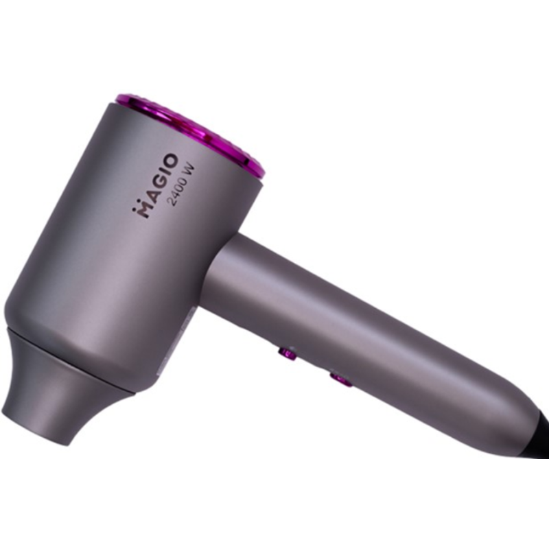 Фен електричний 2400Вт з насадкою Концентратор для волосся MAGIO MG-168 Gray Pink