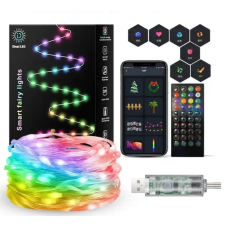 Світлодіодна розумна гірлянда музична 10м 100 Led Bluetooth+USB з пультом Крапля роси SFK-04 RGB