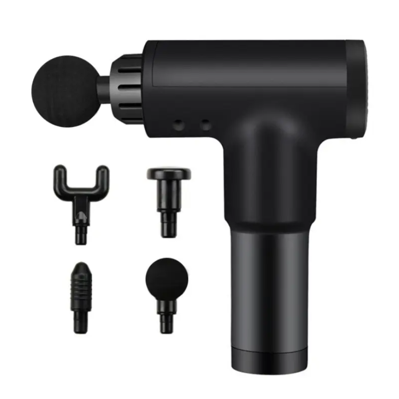 ручний пістолет для перкусійного масажу Massage Gun 320 Black м'язовий масажер портативний