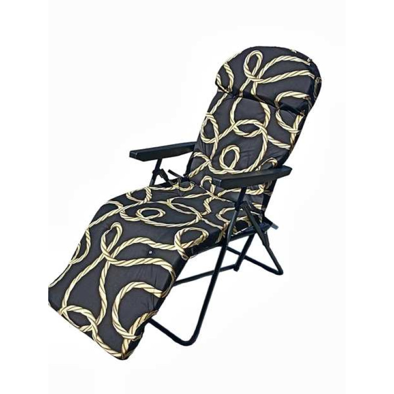 Крісло-шезлонг для кемпінгу та туризму з підлокітниками та регульованою спинкою Freed Camp 2 Grey (FC1242)