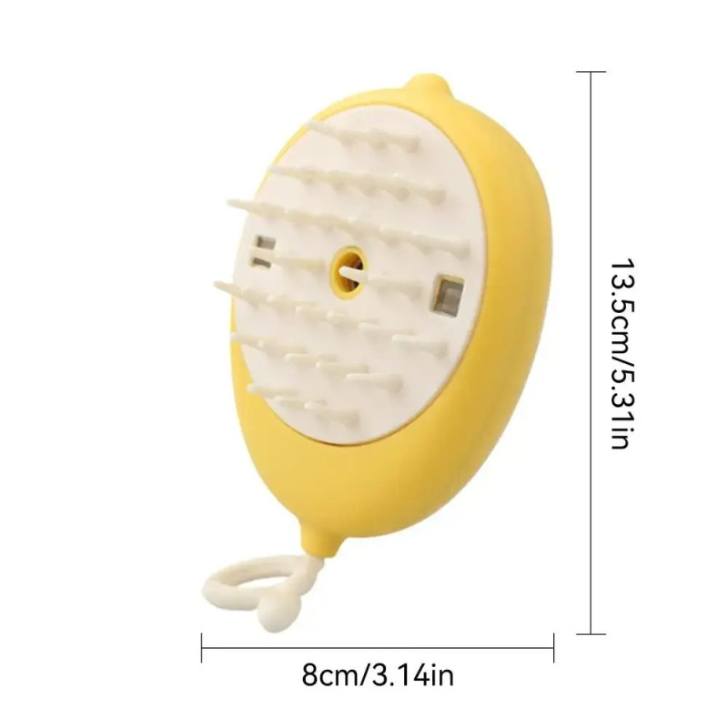 Масажна щітка 4 в 1 для догляду за шерстю тварин ПАРОВА Pet comb Yellow