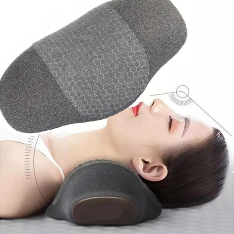 Подушка для сну для шиї з бавовни 415х229х118мм Grey Подушка для сну для шиї з бавовни 415х229х118мм Grey