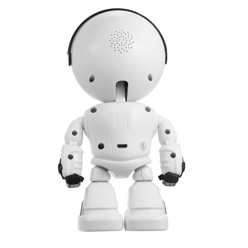 Відеоняня цифрова поворотна з датчиком звуку та руху панорама 320° Robot WIFI 2MP FullHD 1080p White