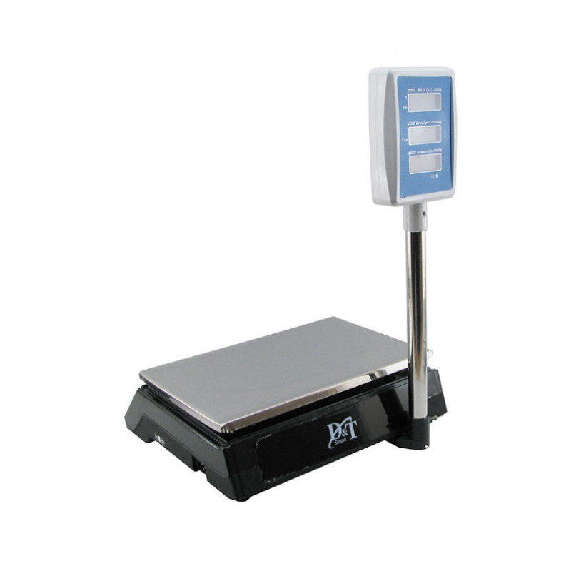 Ваги електронні з дисплеєм на стійці акумуляторні до 50кг DT Smart DT-5053 Black