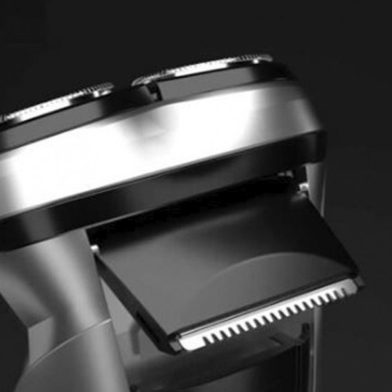 Електробритва для чоловіків роторна VGR V-306 водонепроникна бритва для вологого та сухого гоління Чорно-синій