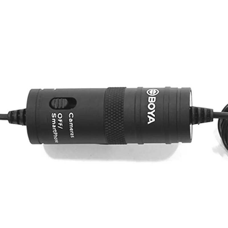 Петличний мікрофон всеспрямований конденсаторний 1000Ом -30дБ mini-jack петлічка BOYA BY-M1 Black