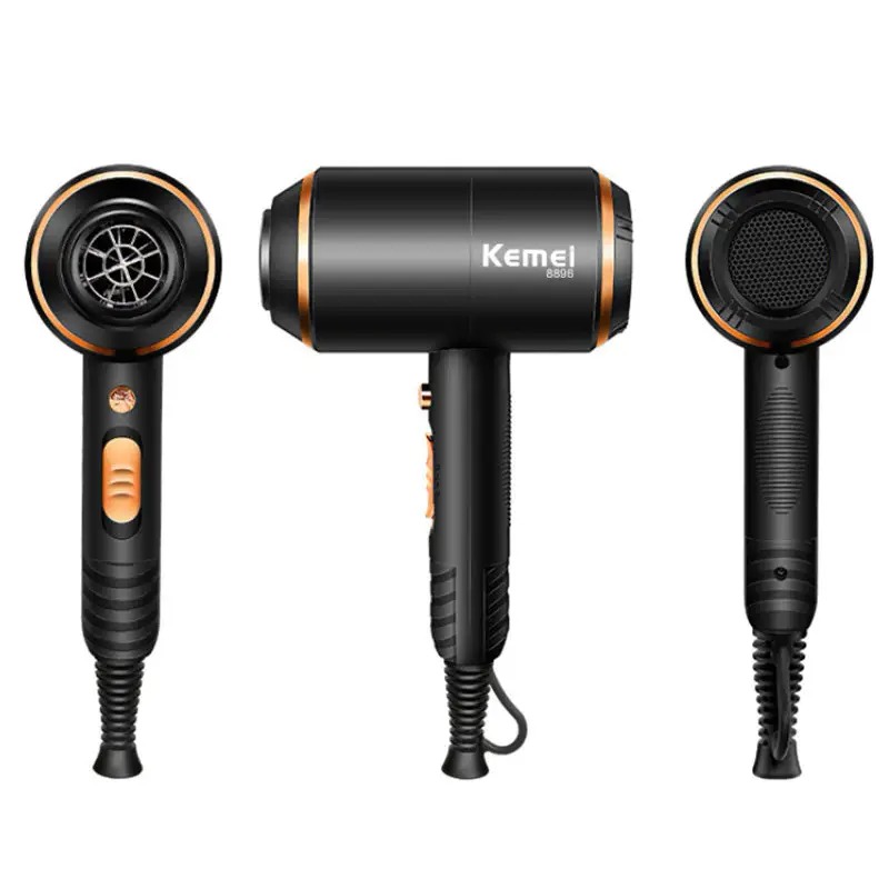 Фен-стайлер професійний 4 режими та 3 швидкості з насадкою дифузор Kemei KM-8896 4000Вт Black