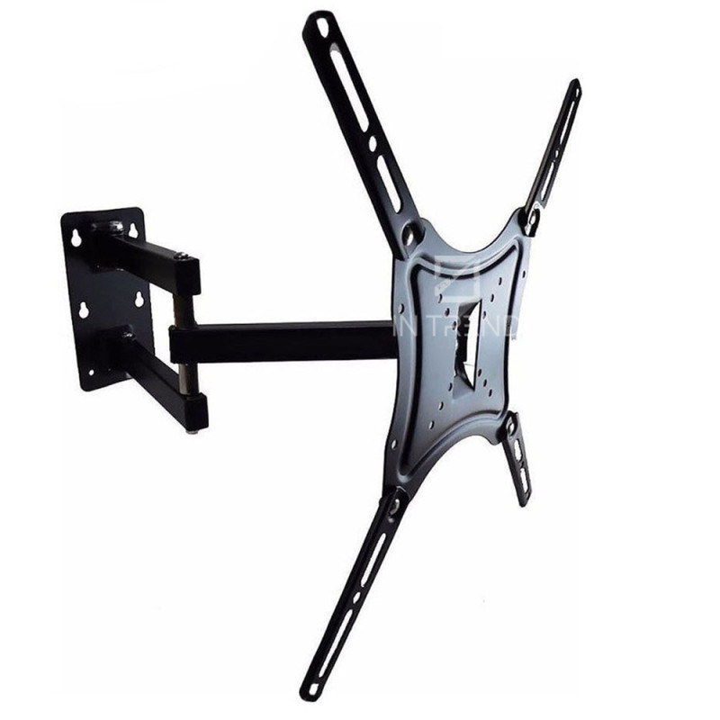 Поворотний кронштейн до 50 кг кріплення телевізора 14″-55″ на стіну HDL-117B-2 Black