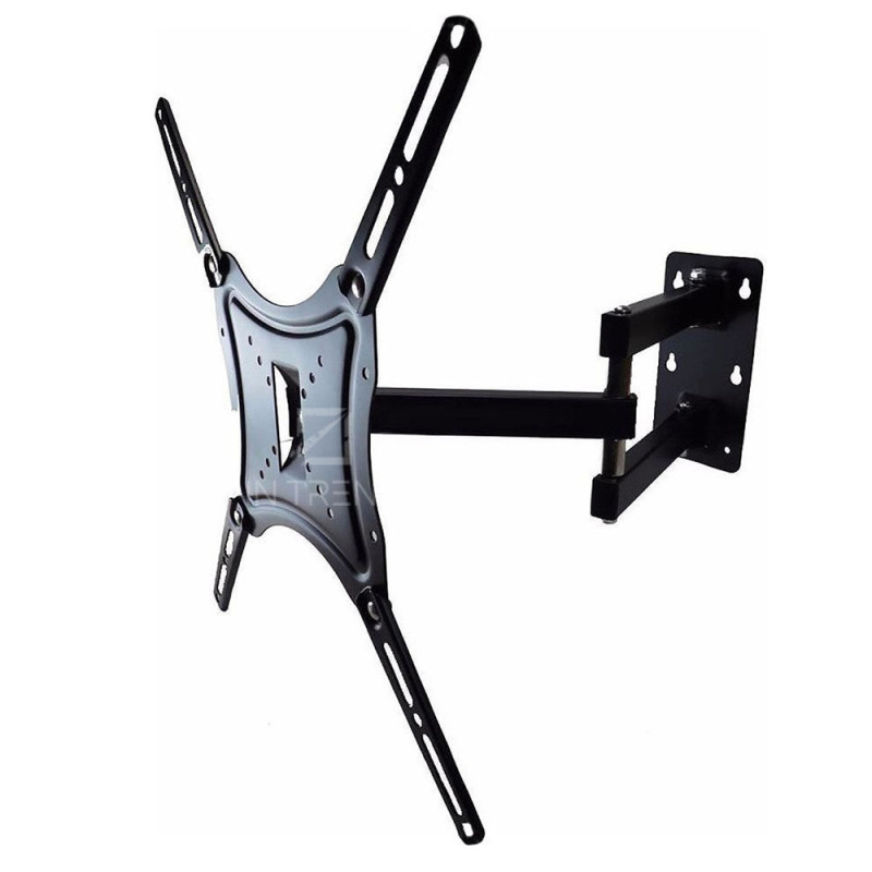 Поворотний кронштейн до 50 кг кріплення телевізора 14″-55″ на стіну HDL-117B-2 Black