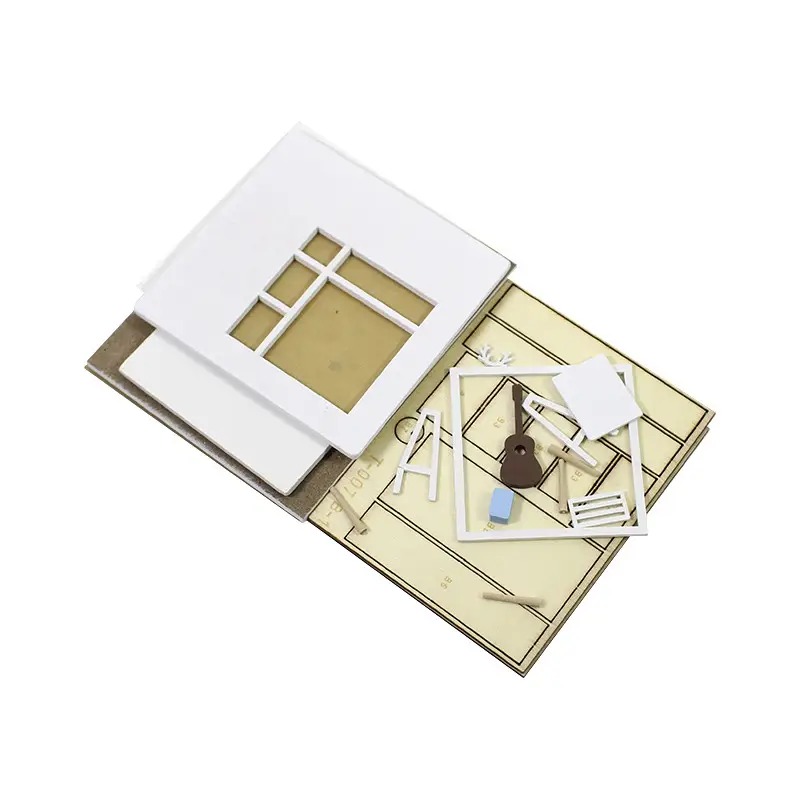 3D Румбокс ляльковий будинок конструктор із звуковими ефектами та світлодіодними лампочками Sunshine Study Room DIY Cute Room QT-007-B Multicolor