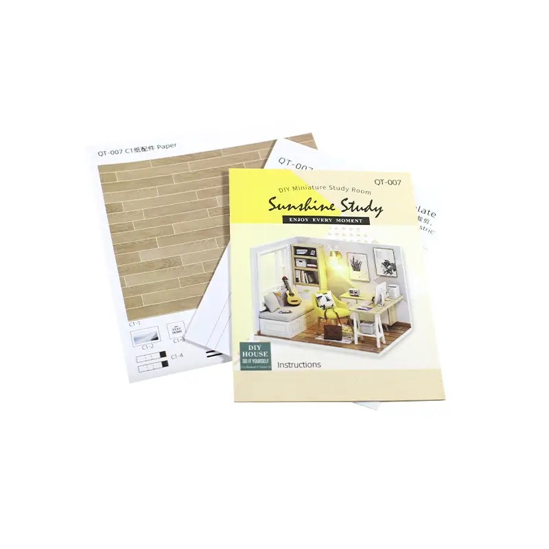 3D Румбокс ляльковий будинок конструктор із звуковими ефектами та світлодіодними лампочками Sunshine Study Room DIY Cute Room QT-007-B Multicolor