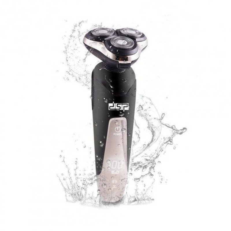 Электробритва с плавающими головками и LED-дисплеем для сухого и влажного бритья DSP 5Вт Black/Grey