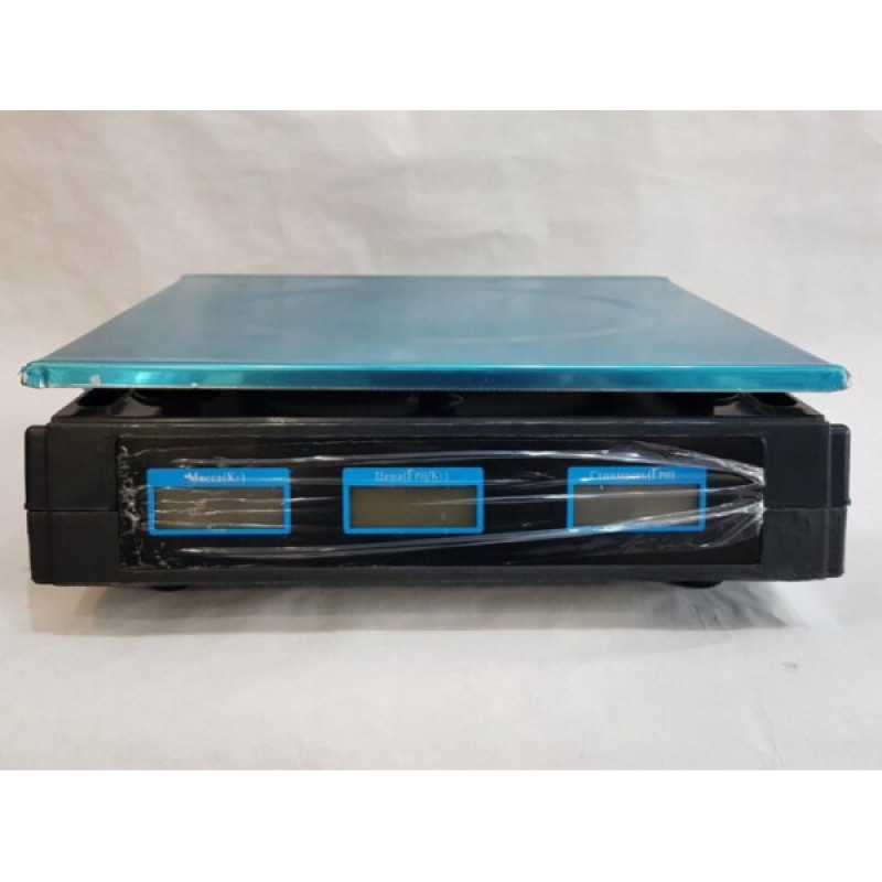 Електронні торгові ваги з дисплеєм та пам'яттю на 4 ціни акумуляторні до 50кг Nokasonik Black