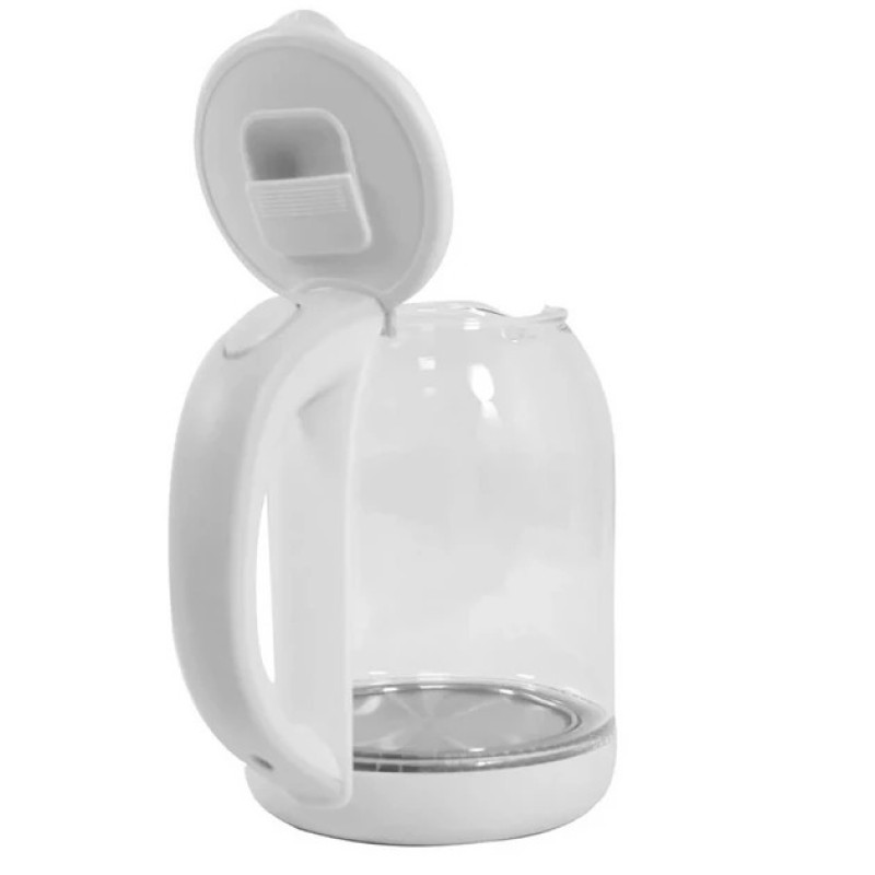 Електричний скляний чайник з підсвічуванням Goldteller MG-06 1.8л 1500Вт 220В 50Гц Білий