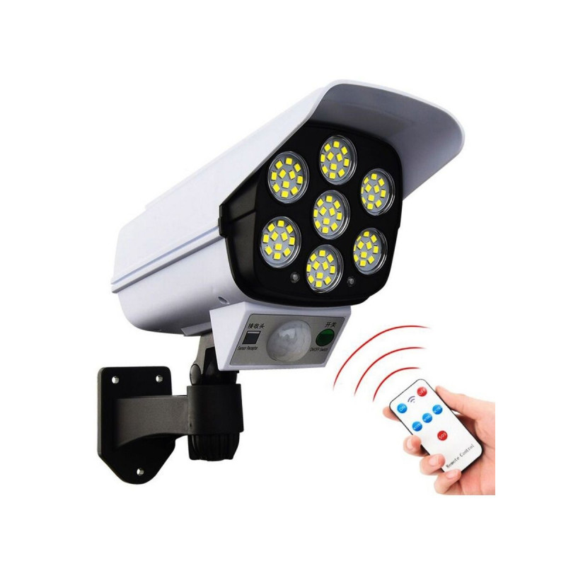 Ліхтар вуличний у вигляді камери на сонячній батареї з датчиком руху і пультом led solar sensor jlp-2178 White