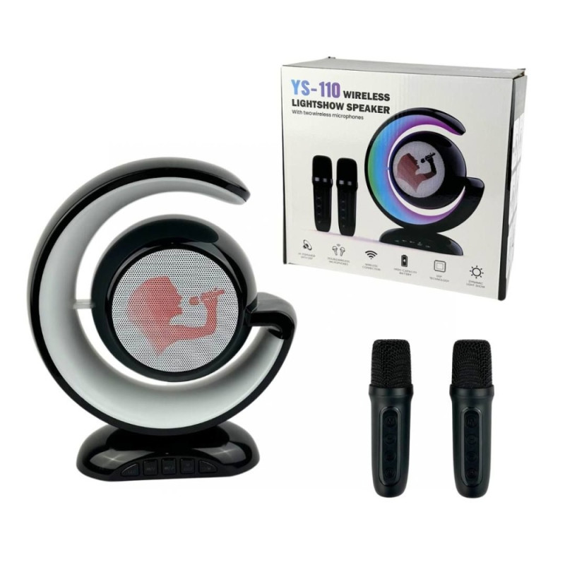 Портативная bluetooth колонка с 2 микрофонами и LED подсветкой Contar YS-110 RGB