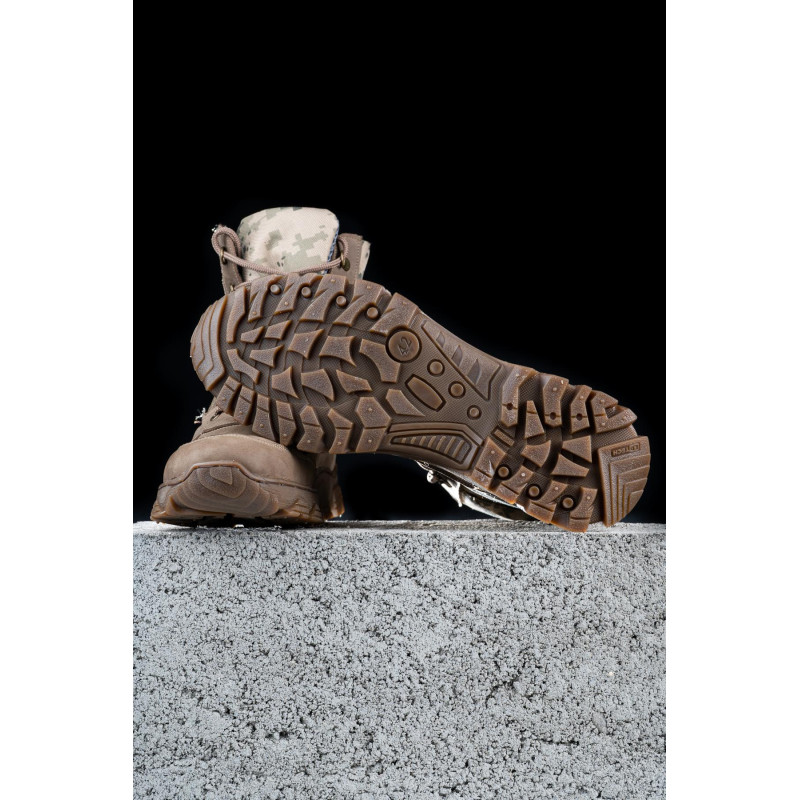 Берці тактичні чоловічі Light Boots 45 (30 см) Весна/Літо Шкіра з Кордурою черевики легкі (Піксель)