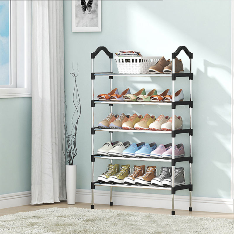 Стелаж для зберігання взуття на 5 полиць Shoe Rack Alto 1208 Black