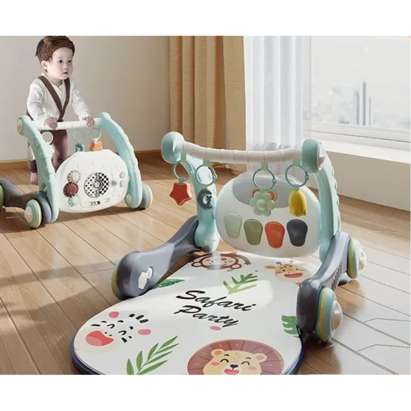 Ходунки з килимком на колесах з музичним центром, бізабордом, піаніно і підсвічуванням Bluetooth підключенням + пульт ДУ