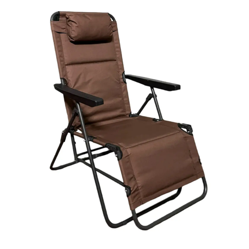 Шезлонг-крісло для кемпінгу та туризму Easy Camping з підлокітниками та регульованою спинкою EC-1489