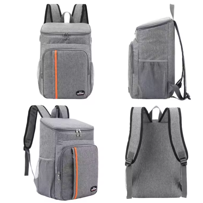 Герметичний рюкзак-холодильник термосумка для пікніка, подорожей та кемпінгу FT-9877 Grey