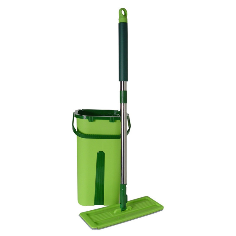 Швабра з відром 5л з віджимом телескопічна ручка Stenson MH-3554 Green (ST1093)