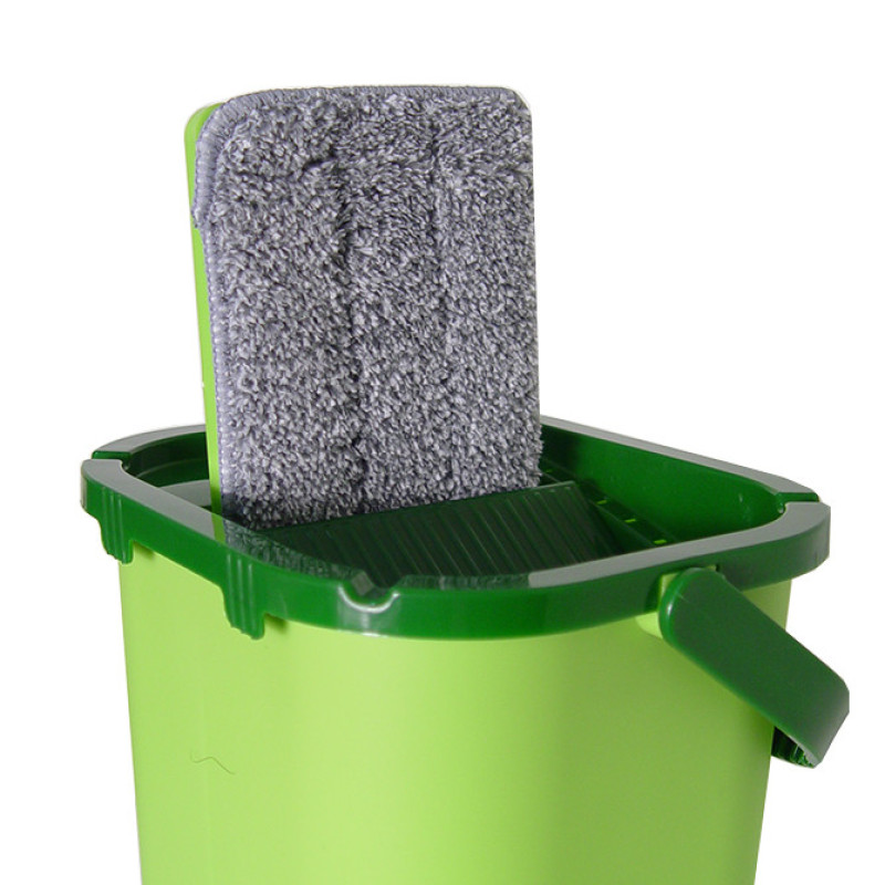 Швабра з відром 5л з віджимом телескопічна ручка Stenson MH-3554 Green (ST1093)