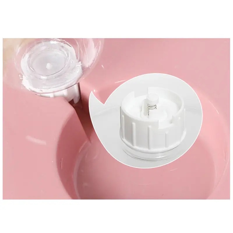 Миска для котів годівниця з напувалкою для невеликих і середніх порід 220*282*145мм Taotaopets 119906 Pink