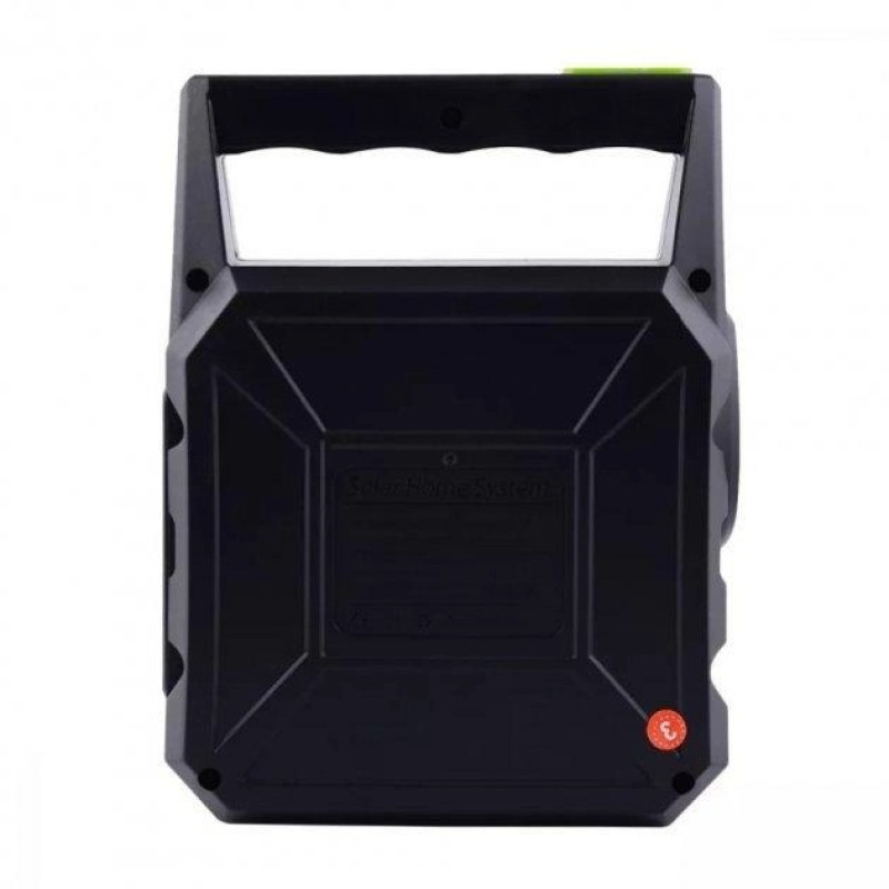 Ручний LED ліхтар із портативною сонячною панеллю та 3 лампи Комплект зарядна станція GD-105 Black