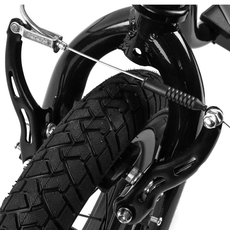 Самокат міський двоколісний з великими надувними колесами 12" для дітей від 3 років Corso JT 28822 Білий/Чорний/Помаранчевий