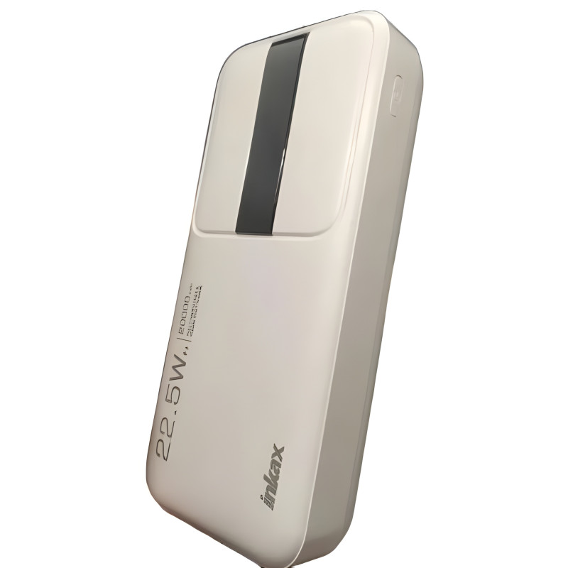 Універсальний Power Bank 20000mAh QC3.0 22.5W Led дисплей Inkax PBQ-09 White