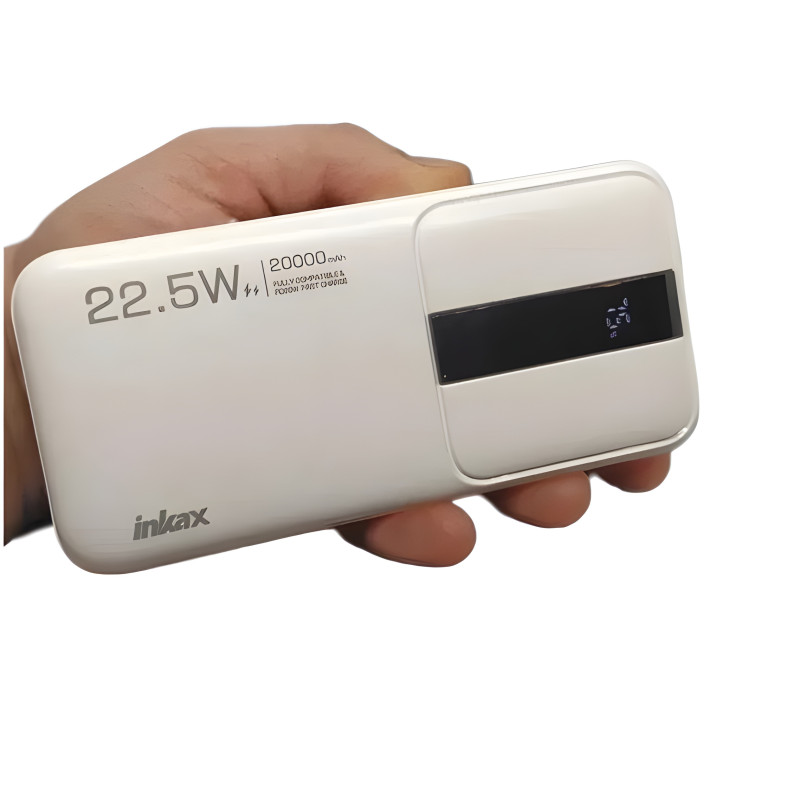 Універсальний Power Bank 20000mAh QC3.0 22.5W Led дисплей Inkax PBQ-09 White Універсальний Power Bank 20000mAh QC3.0 22.5W Led дисплей Inkax PBQ-09 White