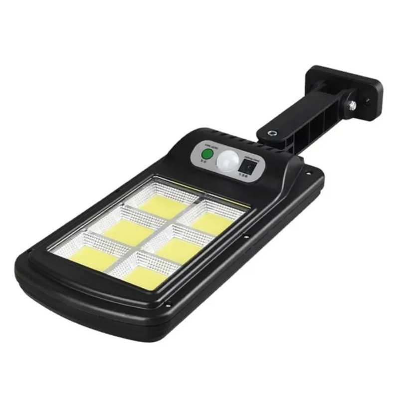 Ліхтар вуличний на стовп з пультом з датчиком руху на сонячній батареї Solar Light 6COB Black