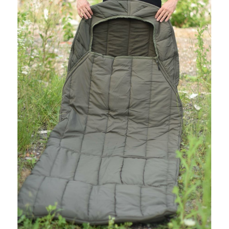 Зимовий спальний мішок - ковдра Fierce Winter до - 20 з капюшоном та чохлом для перенесення (Олива)