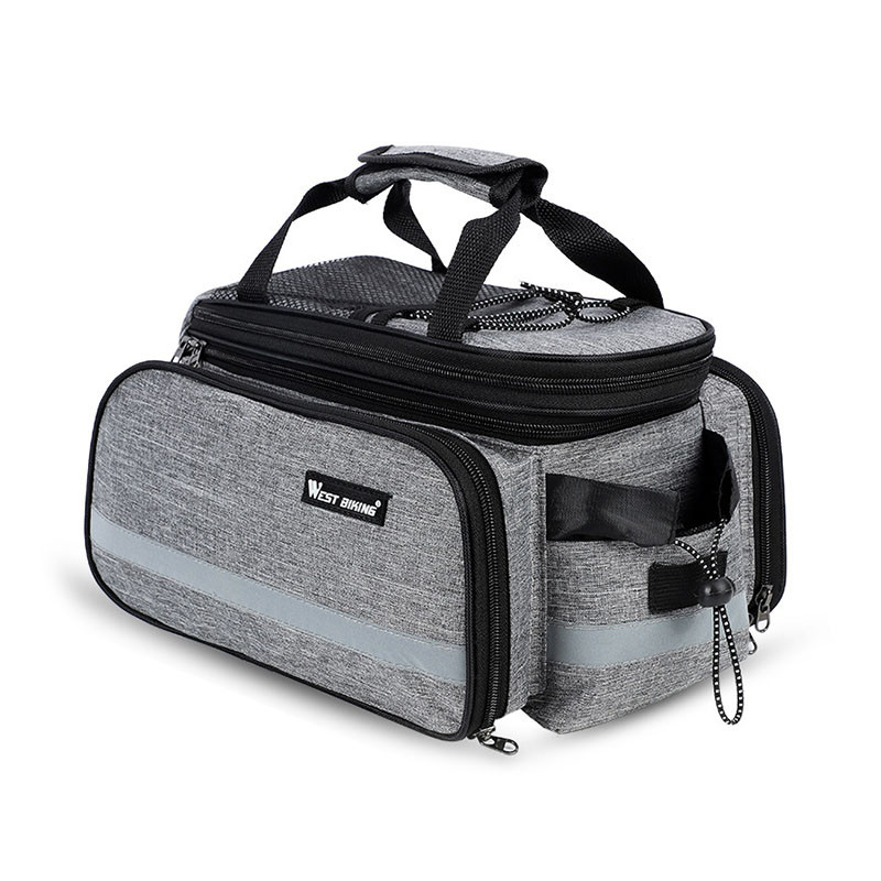 Сумка 3 в 1 на багажник велосипеда розкладна сумка-штани West Biking PRO 1298 Gray