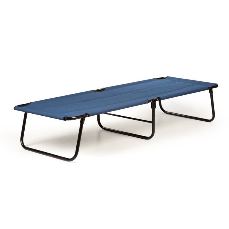 Розкладачка ліжко Just Sleep D25 з каркасом зі сталі до 120кг 37х68х200см Vitan (Blue)