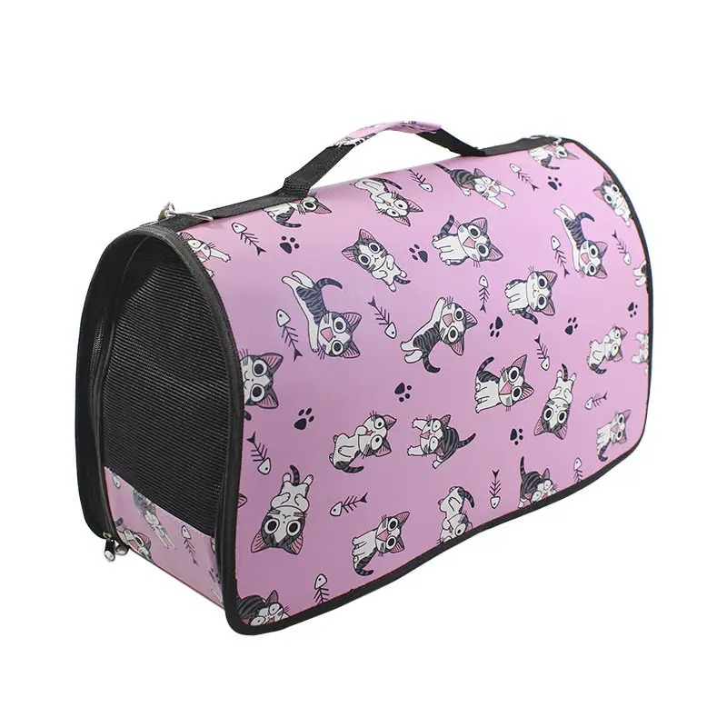 Складная сумка-перенесення для кішок та інших тварин до 5кг текстиль Оксфорд 52х22х29см Taotaopets (243307) Pink